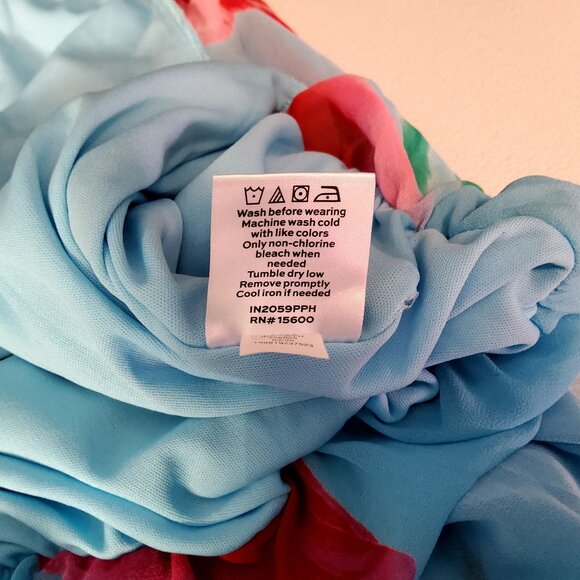 Intempo Womens Floral Chiffon Top Size M Off-shoulder design  Elastic neckline - Picture 7 of 11